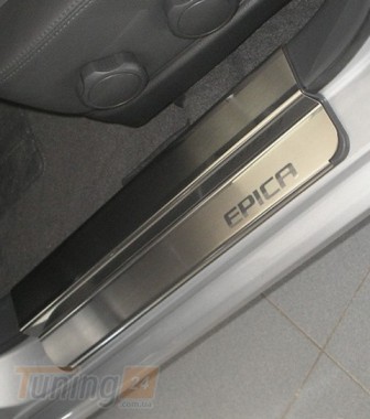 NataNiko Хром накладки на пороги НатаНика PREMIUM для Chevrolet Epica 2006-2012 - Картинка 1