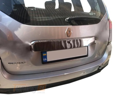 Carmos Хром накладка над номером Carmos из нержавейки для Dacia Duster 2008-2018 Планка над номером на Дачия Дастер полная - Картинка 1