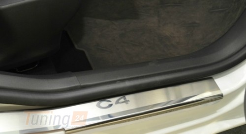 NataNiko Хром накладки на пороги НатаНика PREMIUM для Citroen C4 II Hatchback 2010-2018 - Картинка 1