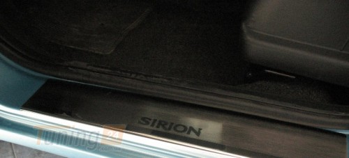 NataNiko Хром накладки на пороги НатаНика PREMIUM для Daihatsu Sirion 2005-2015 - Картинка 1