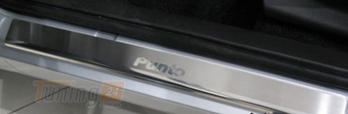 NataNiko Хром накладки на пороги НатаНика PREMIUM для Fiat Punto II 5D 1999-2011 - Картинка 1