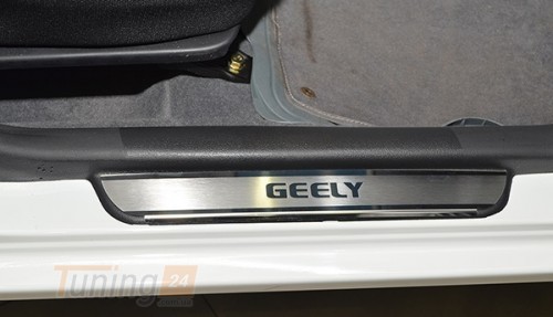 NataNiko Хром накладки на пороги НатаНика PREMIUM для Geely MK Sedan 2006-2014 - Картинка 1