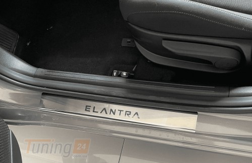 NataNiko Хром накладки на пороги НатаНика PREMIUM для Hyundai Elantra VII (CN7) 2021+ - Картинка 1