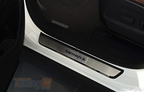NataNiko Хром накладки на пороги НатаНика PREMIUM для Hyundai Santa Fe 3 2012-2018 - Картинка 1