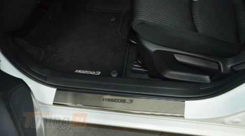 NataNiko Хром накладки на пороги НатаНика PREMIUM для Mazda 3 III Hatchback 2013-2019 - Картинка 1