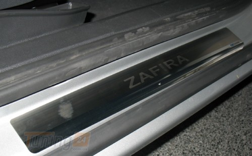 NataNiko Хром накладки на пороги НатаНика PREMIUM для Opel Zafira B 2005-2011 - Картинка 1