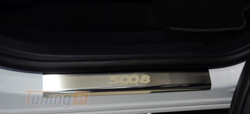 NataNiko Хром накладки на пороги НатаНика PREMIUM для Peugeot 5008 II 2020+ - Картинка 2