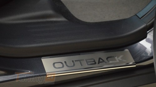 NataNiko Хром накладки на пороги НатаНика PREMIUM для Subaru OUTBACK V 2014-2019 - Картинка 2
