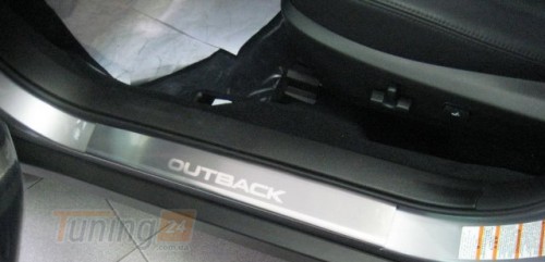NataNiko Хром накладки на пороги НатаНика PREMIUM для Subaru OUTBACK IV 2009-2014 - Картинка 1