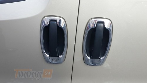 Carmos Хром окантовка дверных ручек Carmos из нержавейки для Fiat Doblo 3 nuovo 2010-2015 Хром обводка ручек Фиат Добло 4шт - Картинка 1