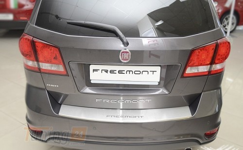 NataNiko Хром накладка на бампер с загибом НатаНика PREMIUM для Fiat Fremont 2011+ - Картинка 1