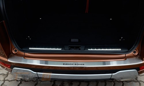 NataNiko Хром накладка на бампер с загибом НатаНика PREMIUM для Land rover RANGE ROVER EVOQUE 2011+ - Картинка 1