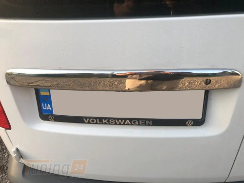 Omsa Хром накладка над номером Omsa Line из нержавейки для Volkswagen Caddy 2010-2015 Планка на Фольксваген Кадди 2дв. - Картинка 2
