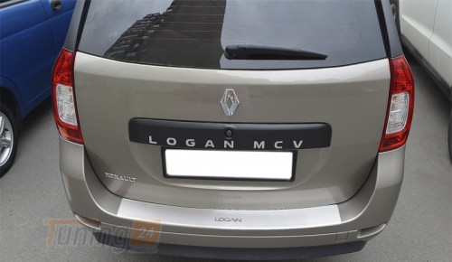 NataNiko Хром накладка на бампер с загибом НатаНика PREMIUM для Renault Logan III MCV 2012-2020 - Картинка 1