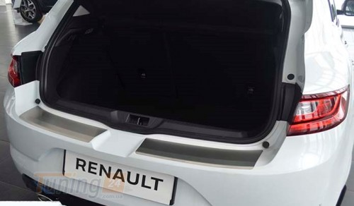 NataNiko Хром накладка на бампер с загибом НатаНика PREMIUM для Renault Megane 4 5D 2015-2022 - Картинка 1