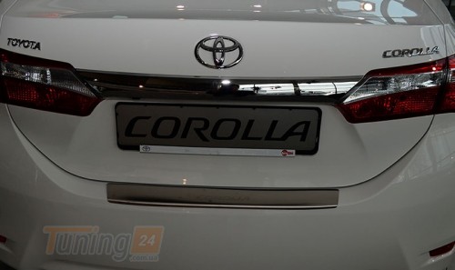 NataNiko Хром накладка на бампер с загибом НатаНика PREMIUM для Toyota Corolla XI 2013-2019 - Картинка 1