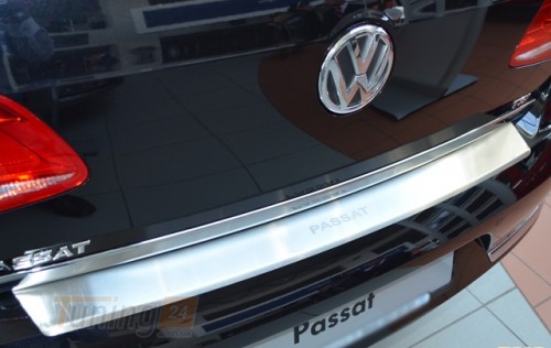 NataNiko Хром накладка на бампер с загибом НатаНика PREMIUM для Volkswagen Passat B7 4D 2010-2014 - Картинка 1