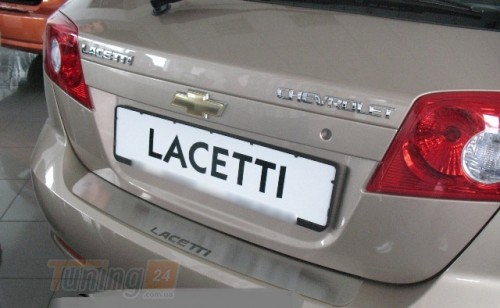 NataNiko Хром накладка на бампер НатаНика PREMIUM для Chevrolet Lacetti Sedan 4D 2004-2013 - Зображення 1