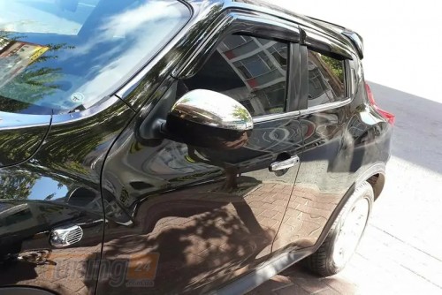 Carmos Хром накладки на зеркала Carmos из нержавейки для Nissan Juke 2010-2014 Хром зеркал Ниссан Жук 2шт - Картинка 3