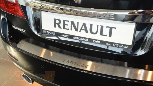 NataNiko Хром накладка на бампер НатаНика PREMIUM для Renault Latitude 2010-2015 - Картинка 1