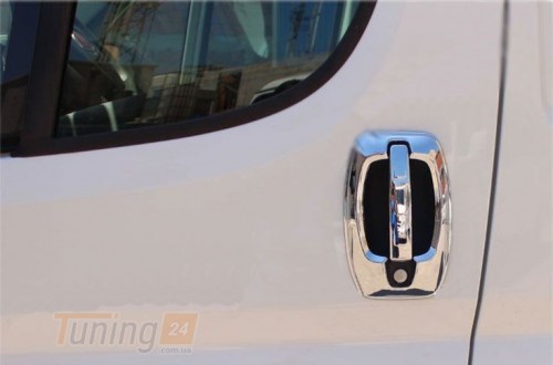 Carmos Хром окантовка дверных ручек Carmos из нержавейки для Peugeot Boxer 2014+ Хром обводка ручек Фиат Пежо Боксер 4шт - Картинка 3