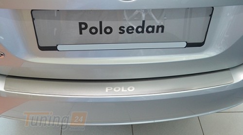 NataNiko Хром накладка на бампер НатаНика PREMIUM для Volkswagen Polo 5 Sedan 4D 2010-2014 - Картинка 1