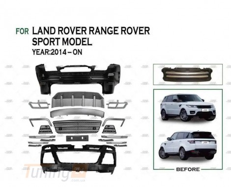 DD-T24 Тюнинг комплект обвеса (Lumma) на Land rover RANGE ROVER SPORT 2 2013-2018 - Картинка 6