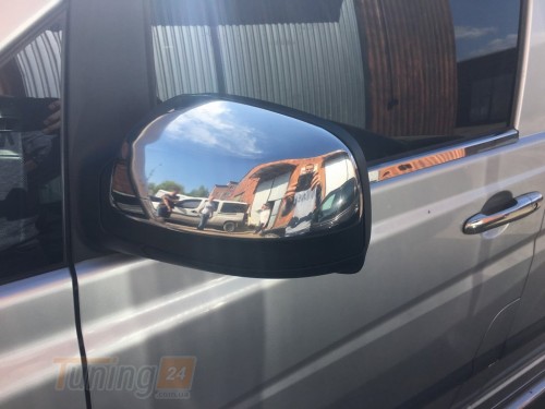 Carmos Хром накладки на зеркала Carmos из нержавейки для Mercedes Vito 2010-2014 Хром зеркал Мерседес Вито 2шт - Картинка 3