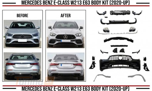 DD-T24 Комплект обвесов 2020+ AMG E63 на Mercedes E-сlass W213 2016+ - Картинка 1