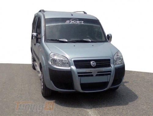 DD-T24 Губа на передний бампер (под покраску) на Fiat Doblo II 2005-2010 - Картинка 1