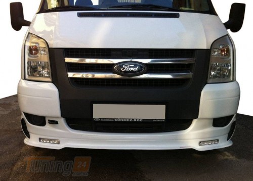 DD-T24 Накладка на передний бампер DRL на Ford Transit 2000-2006 - Картинка 1