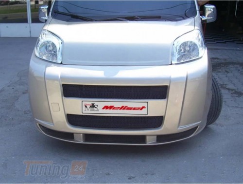 DD-T24 Накладка на передній бампер V1 (під фарбування) Fiat Qubo 2008  - Зображення 2