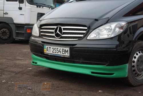 DD-T24 Накладка на передний бампер Brabos Style (под покраску) на Mercedes Viano 2010-2014 - Картинка 3