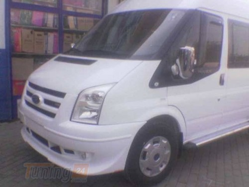 DD-T24 Накладка на передний бампер (с решеткой) на Ford Transit 2006-2014 - Картинка 2