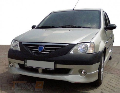 DD-T24 Передний бампер (накладка, под покраску) на Dacia Logan I 2004-2008 - Картинка 1