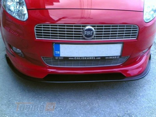 DD-T24 Передний бампер (накладка, под покраску) на Fiat Punto EVO 2011+ - Картинка 1