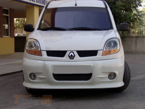 DD-T24 Передняя нижняя юбка (под покраску) на Renault Kangoo 1998-2008 - Картинка 1