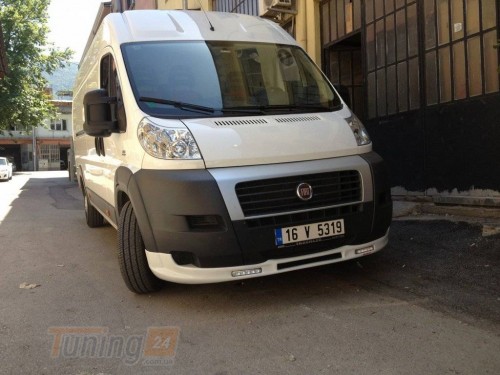 DD-T24 Передняя накладка (узкая с LED, под покраску) на Fiat Ducato 2006-2014 - Картинка 2