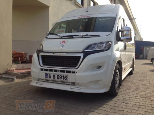 DD-T24 Передняя накладка (узкая с LED, под покраску) на Peugeot Boxer 2 2014+ - Картинка 2