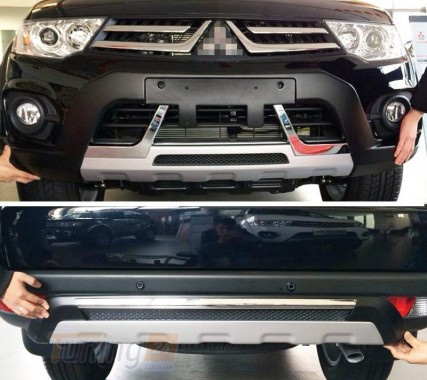 DD-T24 Передняя и задняя накладки на Mitsubishi Pajero Sport 2013-2015 - Картинка 1