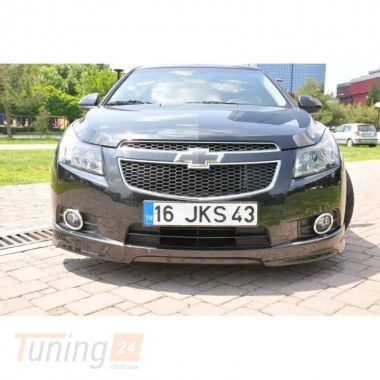 DD-T24 Накладка на передний бампер (под покраску) на Chevrolet Cruze Hatchback 2012-2015 - Картинка 2