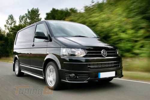 DD-T24 Накладка на передний бампер SportLine на Volkswagen T5 рестайлинг 2010-2015 - Картинка 2