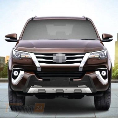 DD-T24 Передняя и задняя накладки (ABS) на Toyota Fortuner 2015+ - Картинка 1