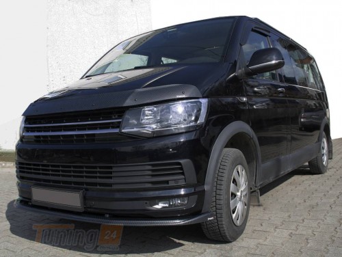 DD-T24 Передняя лип юбка под карбон (ABS) на Volkswagen T6 2015+ - Картинка 1