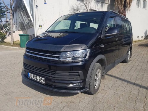 DD-T24 Передняя лип юбка под карбон (ABS) на Volkswagen T6 2015+ - Картинка 5