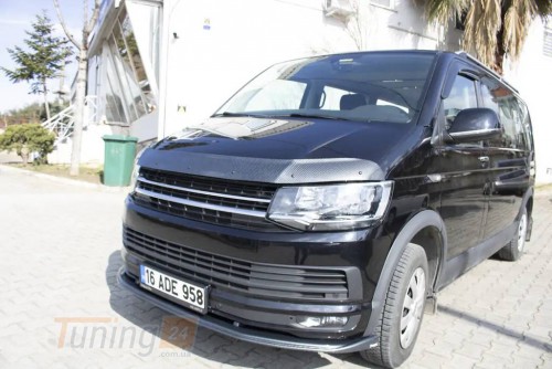 DD-T24 Передняя лип юбка под карбон (ABS) на Volkswagen T6 2019+ - Картинка 2