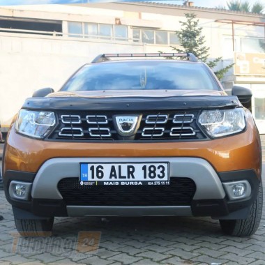 DD-T24 Накладки на протитуманки (ABS, сіра) на Dacia Duster 2018  - Зображення 2