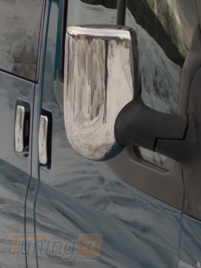 Carmos Хром накладки на зеркала Carmos из нержавейки для Ford Transit 2006-2014 Хром зеркал Форд Транзит 2шт - Картинка 3