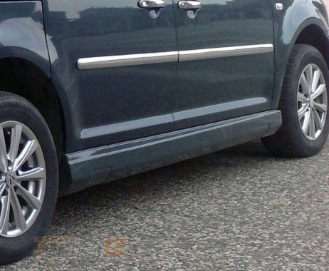 DD-T24 Боковые пороги Дьюз-модель (под покраску) на Volkswagen Caddy 3 2010-2015 - Картинка 1