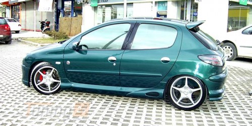 DD-T24 Боковые пороги (под покраску) на Peugeot 206 1998-2012 - Картинка 1